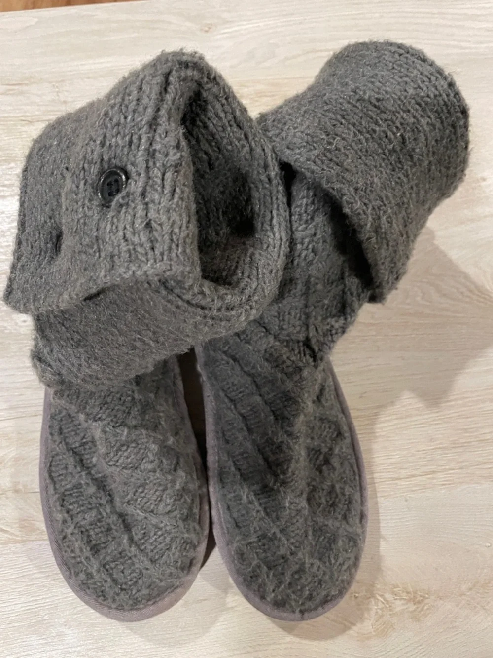 Kids Ugg Knit Buttoned Boots